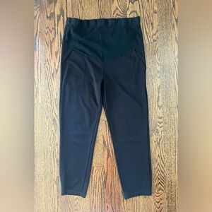 Alina Mae Maternity Womens Belly to Baby Stretch High Waisted Pants Black Sz. L